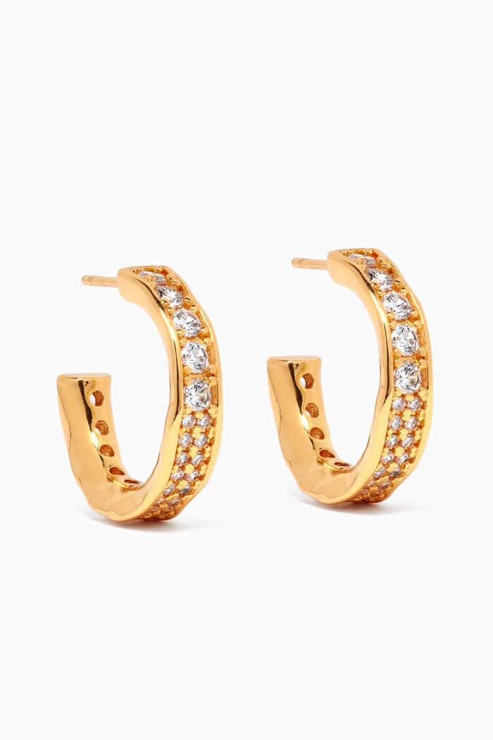 

Small Afrodita Hoops in 18kt Gold-plated Brass