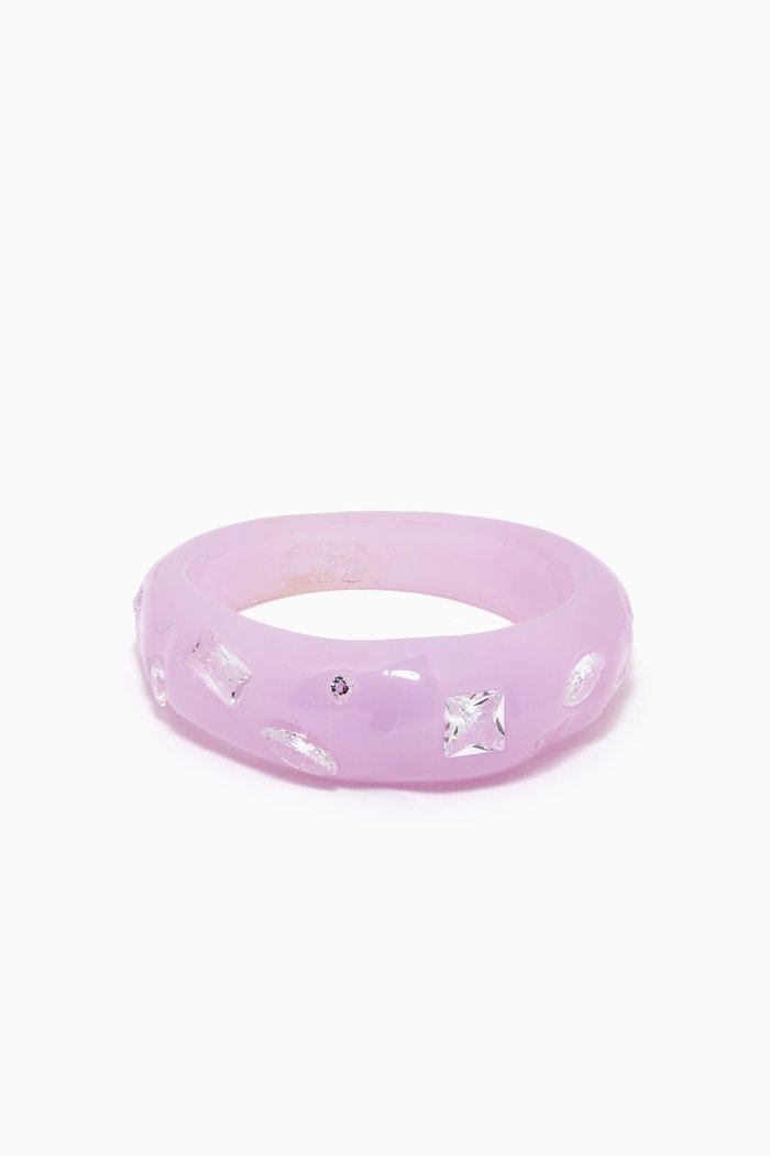 Cosmo Ring in Resin, Purple