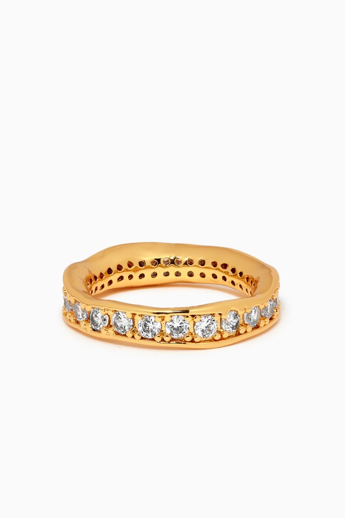 

Afrodita Ring in 18kt Gold-plated Brass
