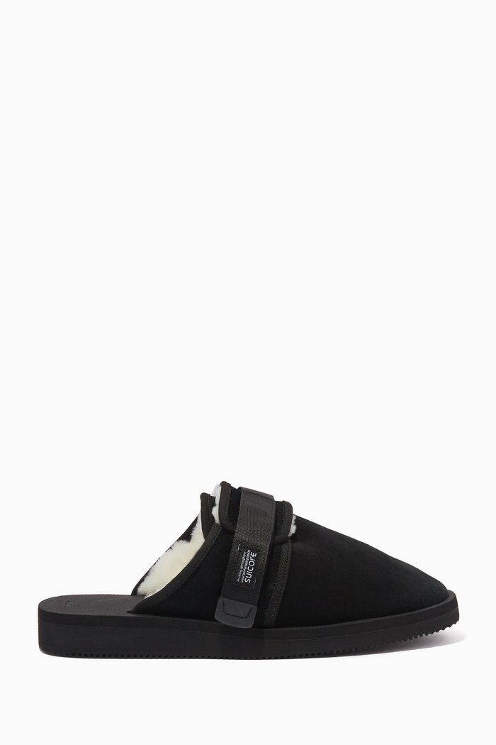 

Zavo Mab Slip-on Sandals in Suede, Black