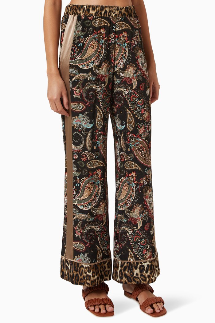 

Boyfriend Pyjama Pants in Crepe de Chine Silk, Black