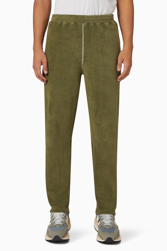 

Faced Sweatpants in Brushed Organic Cotton, Green