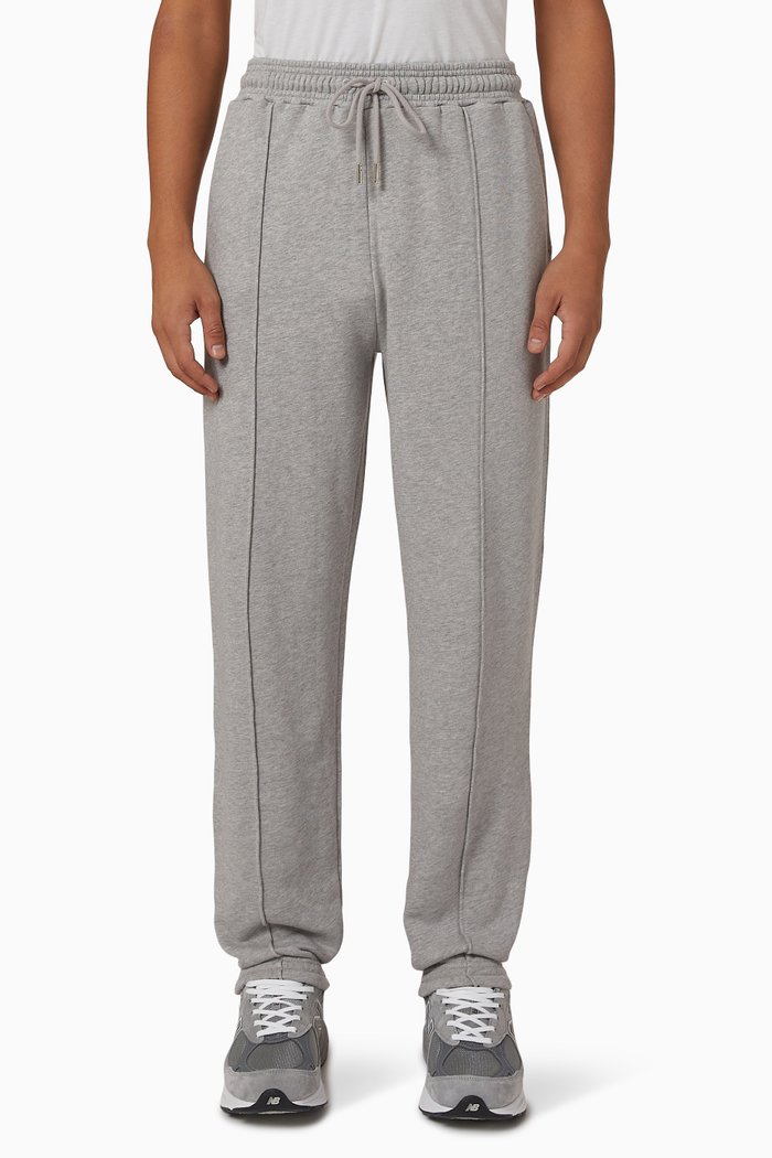 

Piped Sweatpants in Organic Cotton, Grey