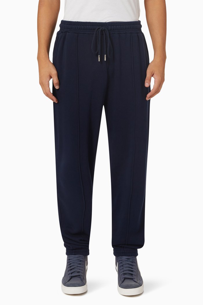 

Piped Sweatpants in Organic Cotton, Blue
