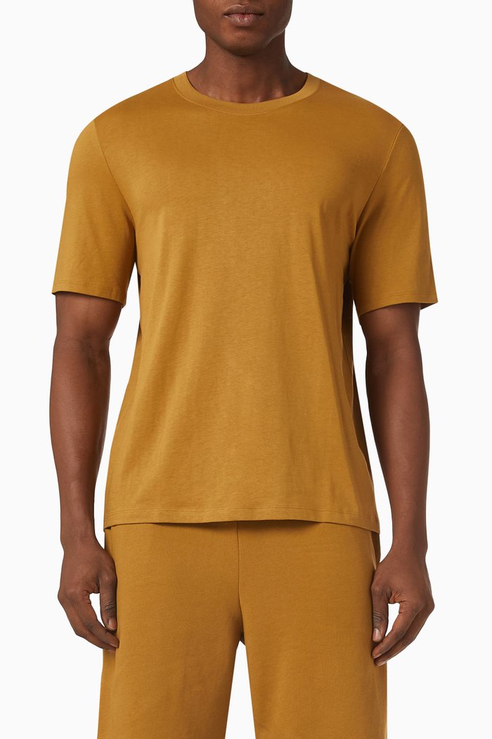 T-shirt in Organic Cotton, Brown
