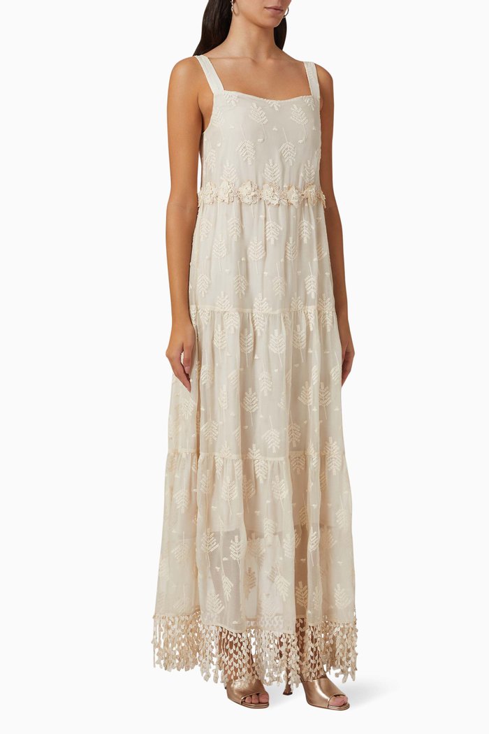 

Embellished Dress, White