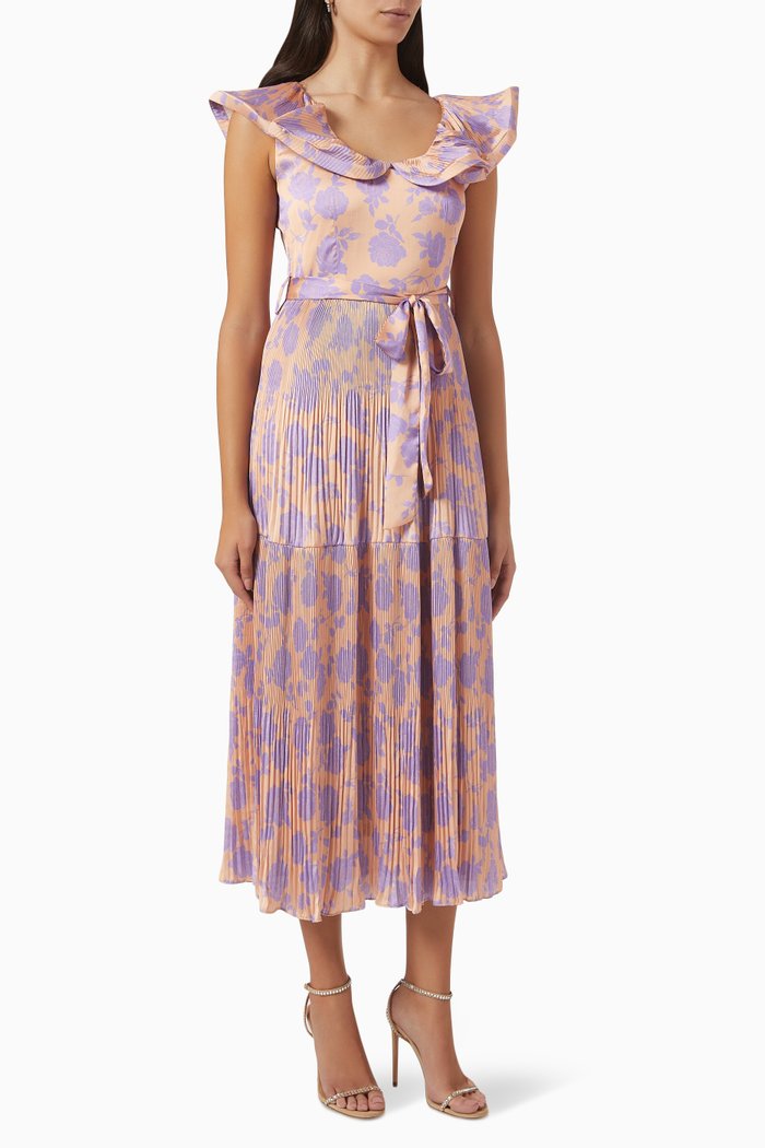 

Floral Print Dress, Purple