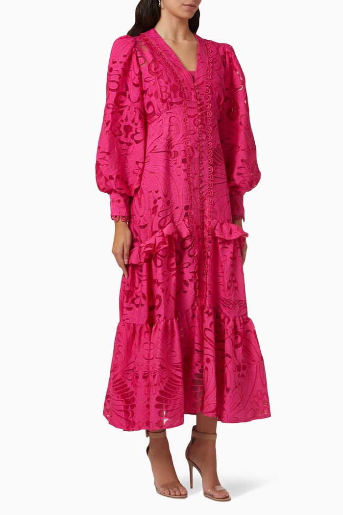 

Ruffle Tiered Dress, Pink