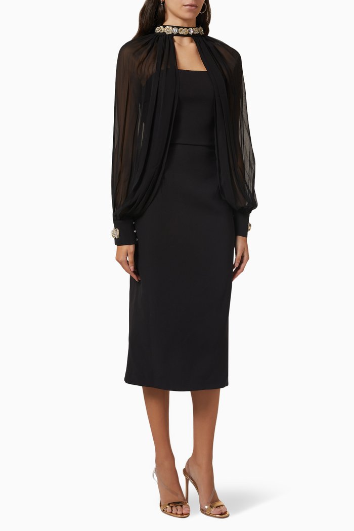 

Cape & Dress Set, Black
