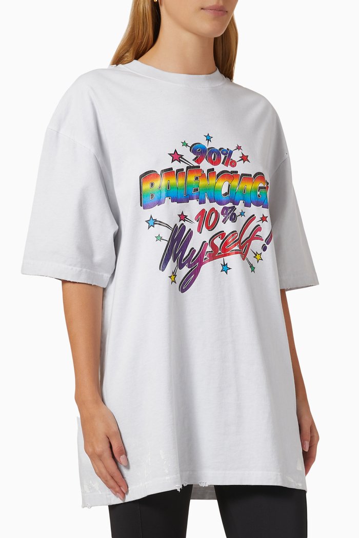 

90/10 Large Fit T-shirt in Organic Vintage Jersey, White