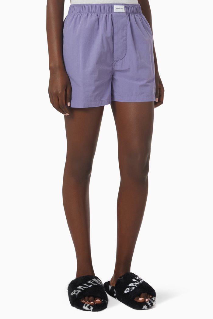 

Pyjama Shorts in Parachute Poplin, Purple