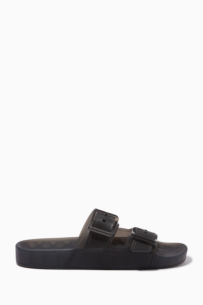 

Mallorca Slide Sandals in Technical PU, Black