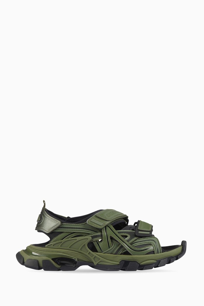 Track Sandals in Neoprene & Rubber, Brown