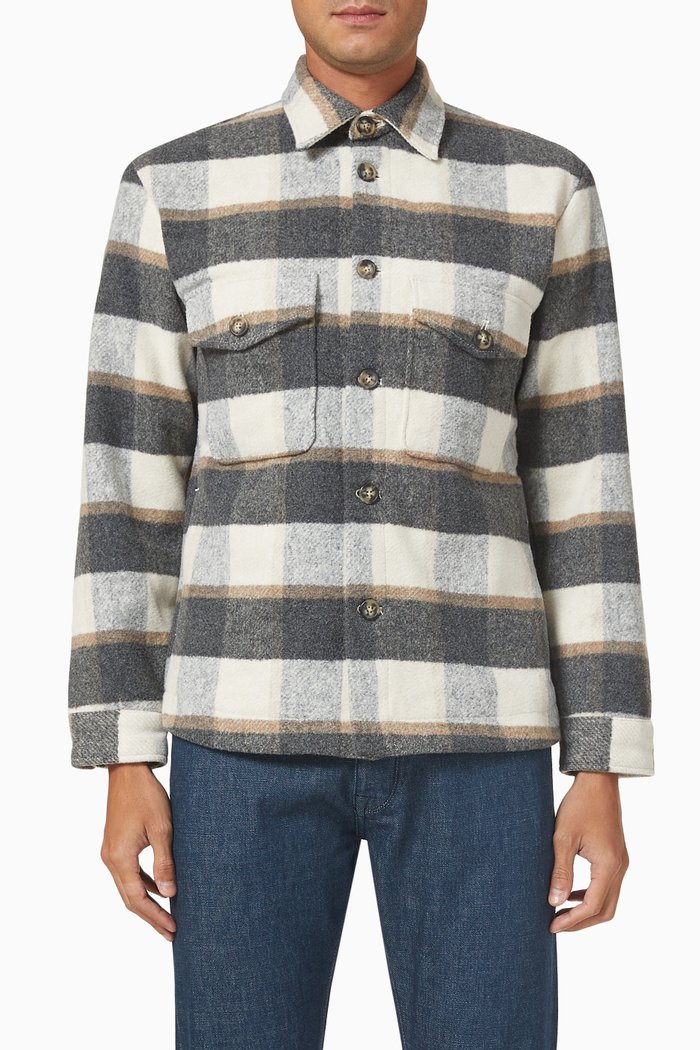 

Walter Overshirt in Recycled Wool-blend, Multicolour