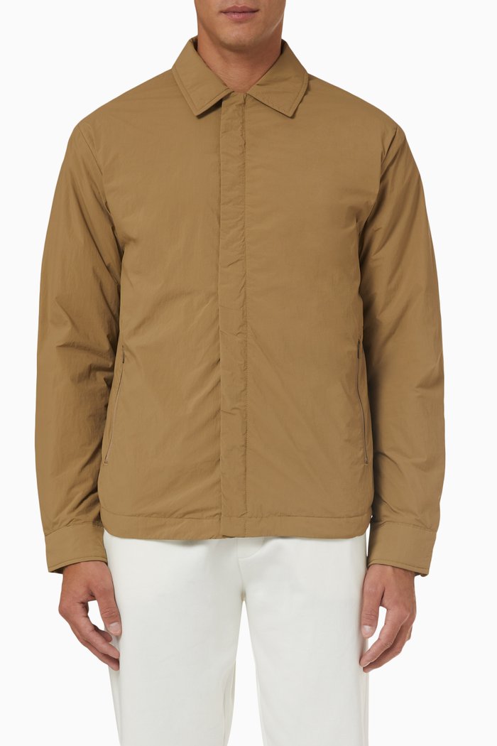 

Lightly Padded Jacket in Crinkled Nylon, Neutral