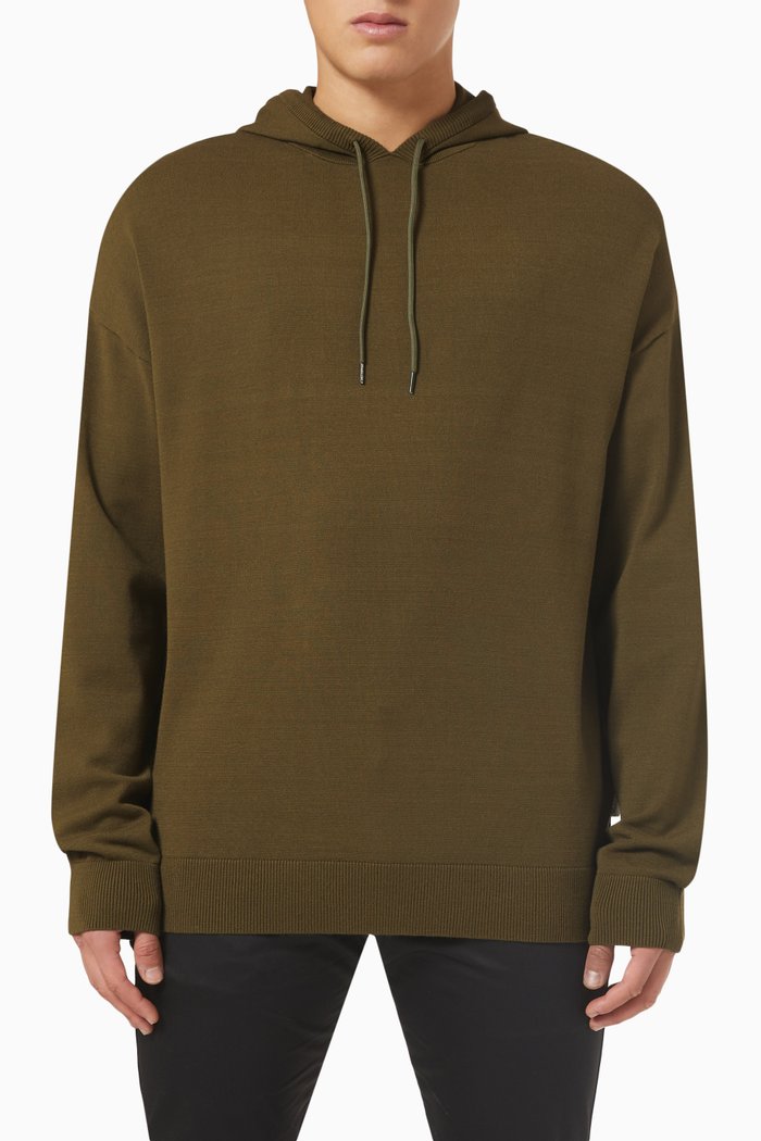 

Hoodie in Cotton, Green