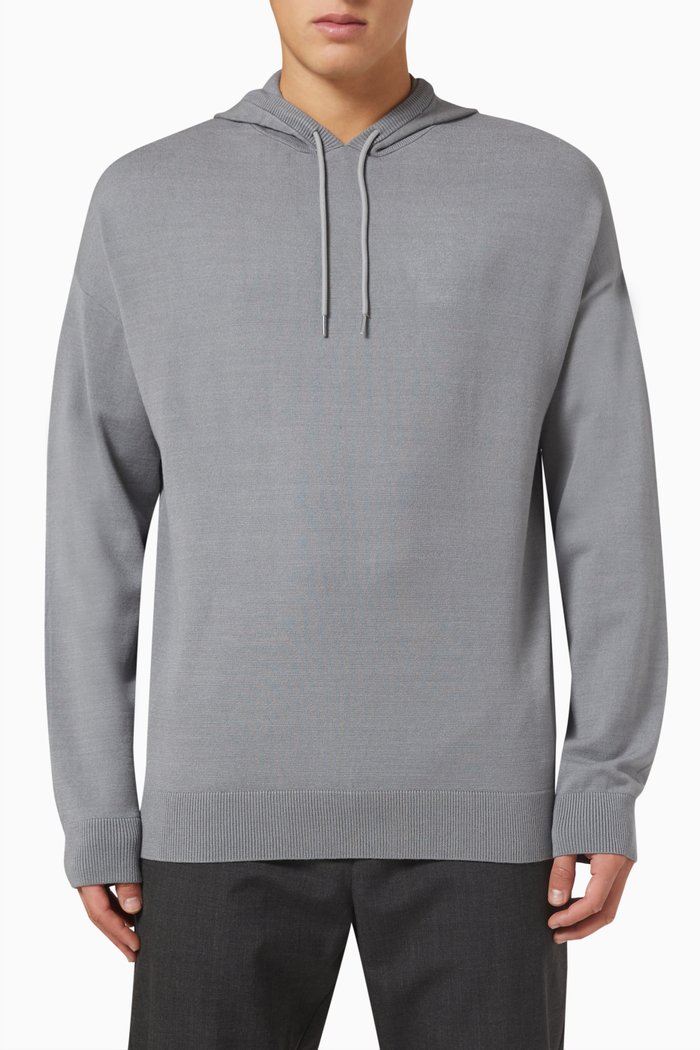 

Hoodie in Cotton, Grey