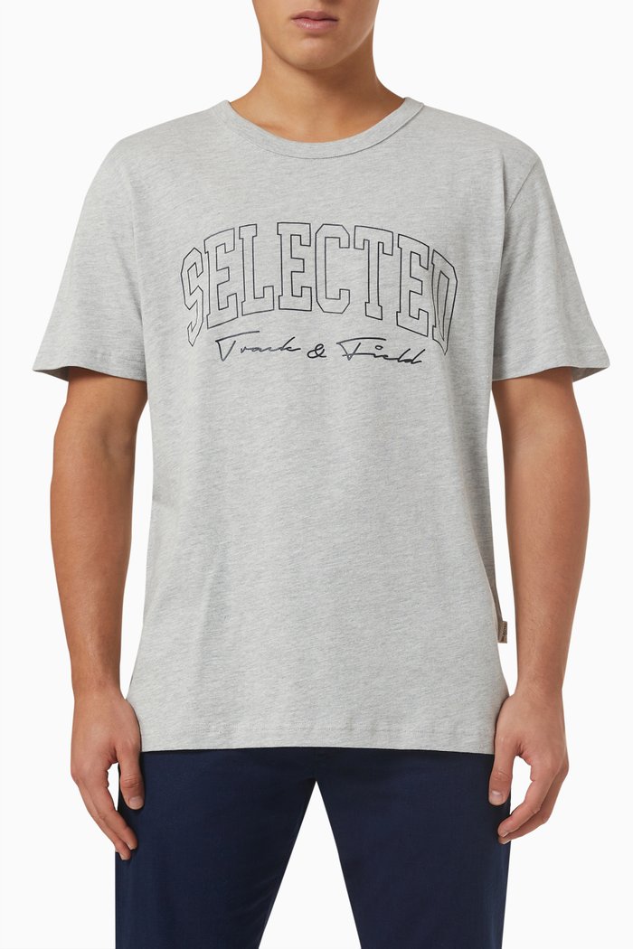

Graphic T-shirt in Organic Cotton Jersey, Grey