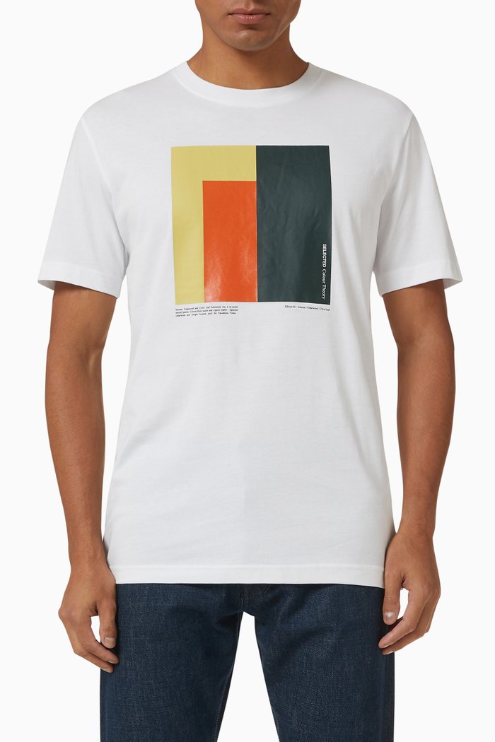 

Graphic Print T-shirt in Cotton, White