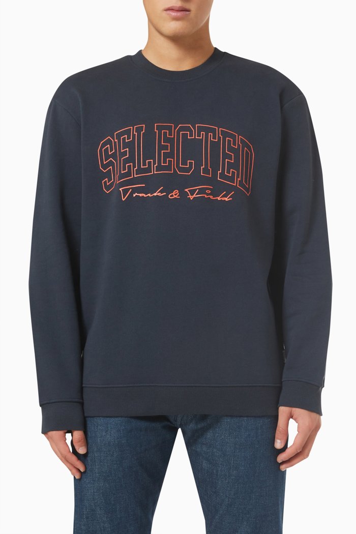 

Logo Sweatshirt in Organic Cotton, Blue
