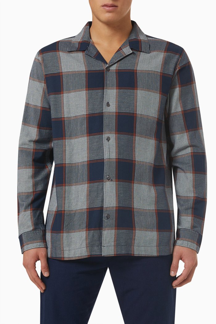 

Checked Shirt in Cotton, Blue