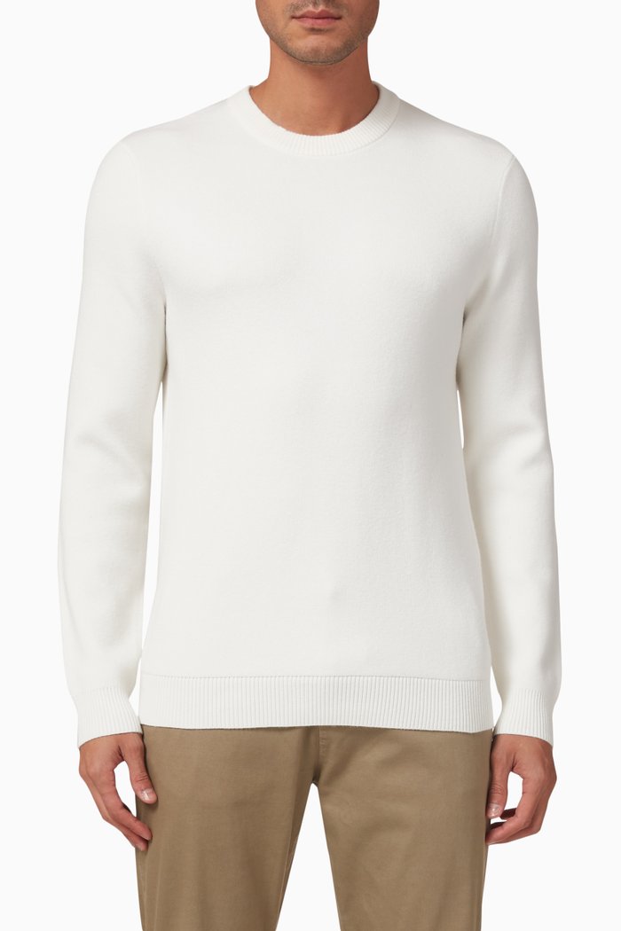 

Toronto Crewneck Sweater in Viscose-blend Knit, Neutral