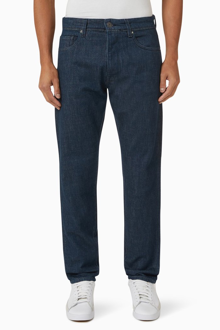 

Tapered Slim Fit Jeans in Denim, Blue