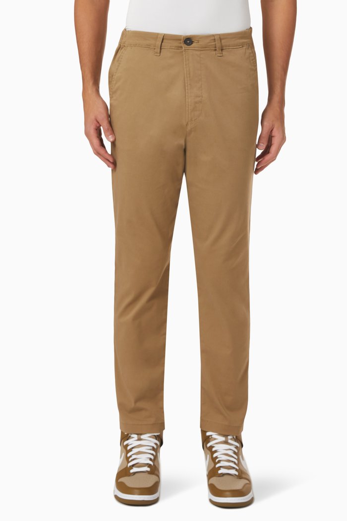 

Tapered Pants in Cotton, Neutral