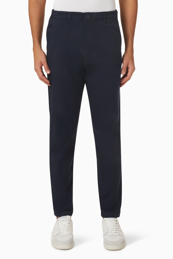 

Tapered Pants in Cotton, Blue