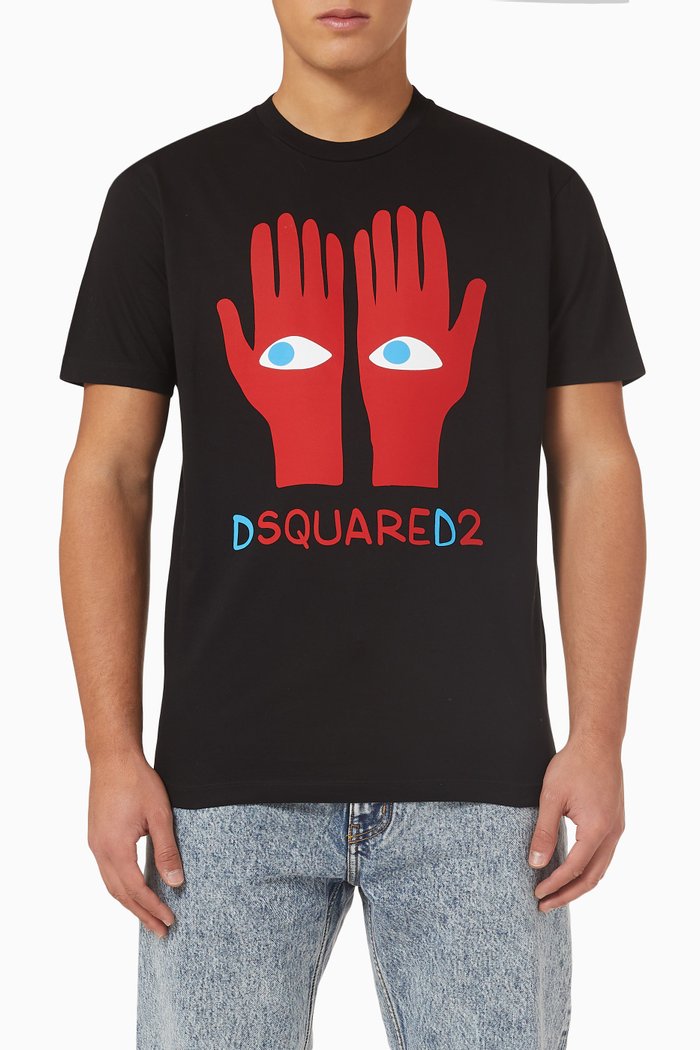 

Eyes T-shirt in Cotton, Black