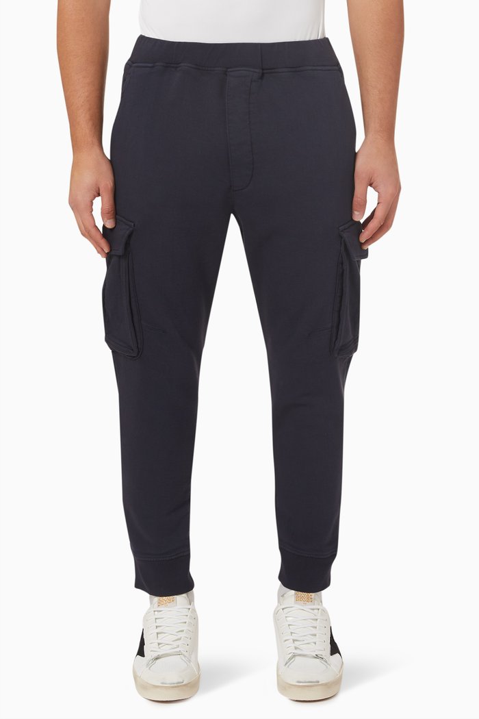 

Cargo Sweatpants in Cotton-blend Jersey, Blue