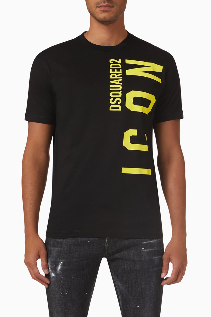 

V-Icon Cool T-shirt in Cotton-jersey, Black