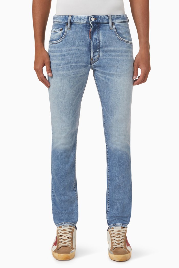 

Clean Wash Slim-fit Skater Jeans, Blue
