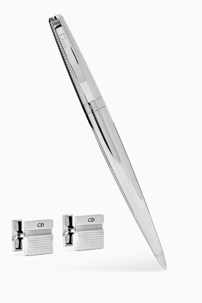 

"Fahrenheit" Ballpoint Pen & Cufflinks Gift Set, Silver