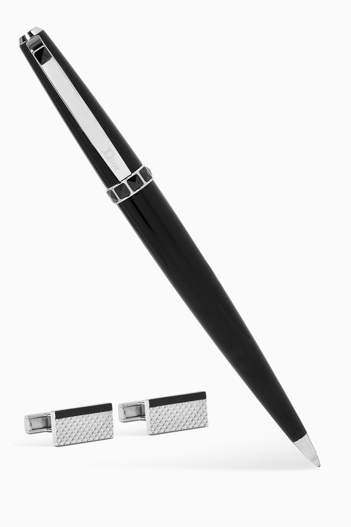 

"Fahrenheit" Ballpoint Pen & Cufflinks Gift Set, Black