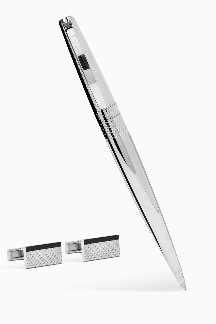 

"Fahrenheit" Ballpoint Pen & Cufflinks Gift Set, Silver