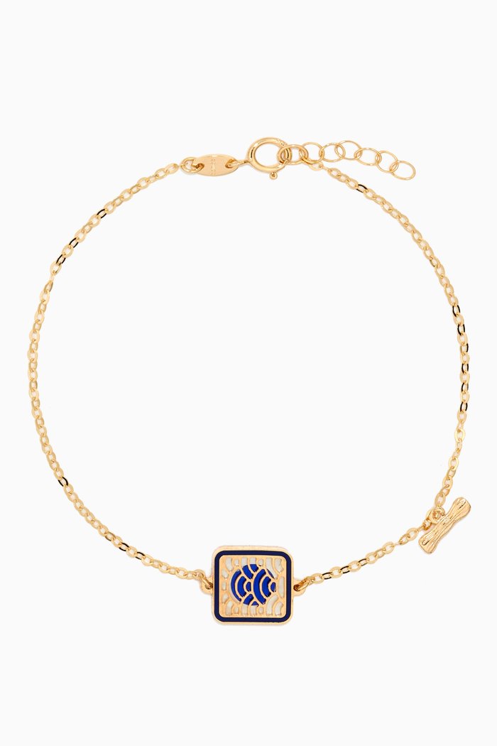 Amelia Tokyo Double Sided Bracelet in 18kt Yellow Gold