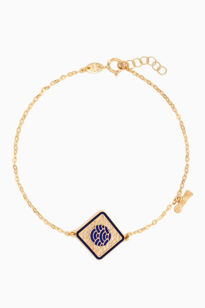 Amelia Tokyo Double Sided Bracelet in 18kt Yellow Gold