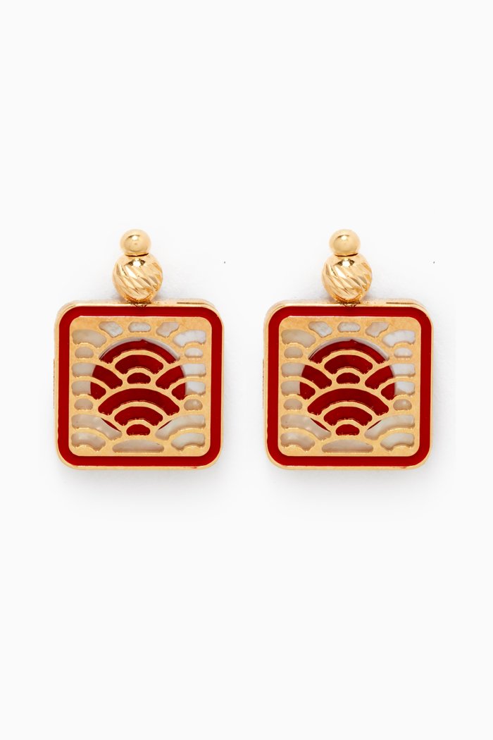 

Amelia Tokyo Double Sided Earrings in 18kt Yellow Gold