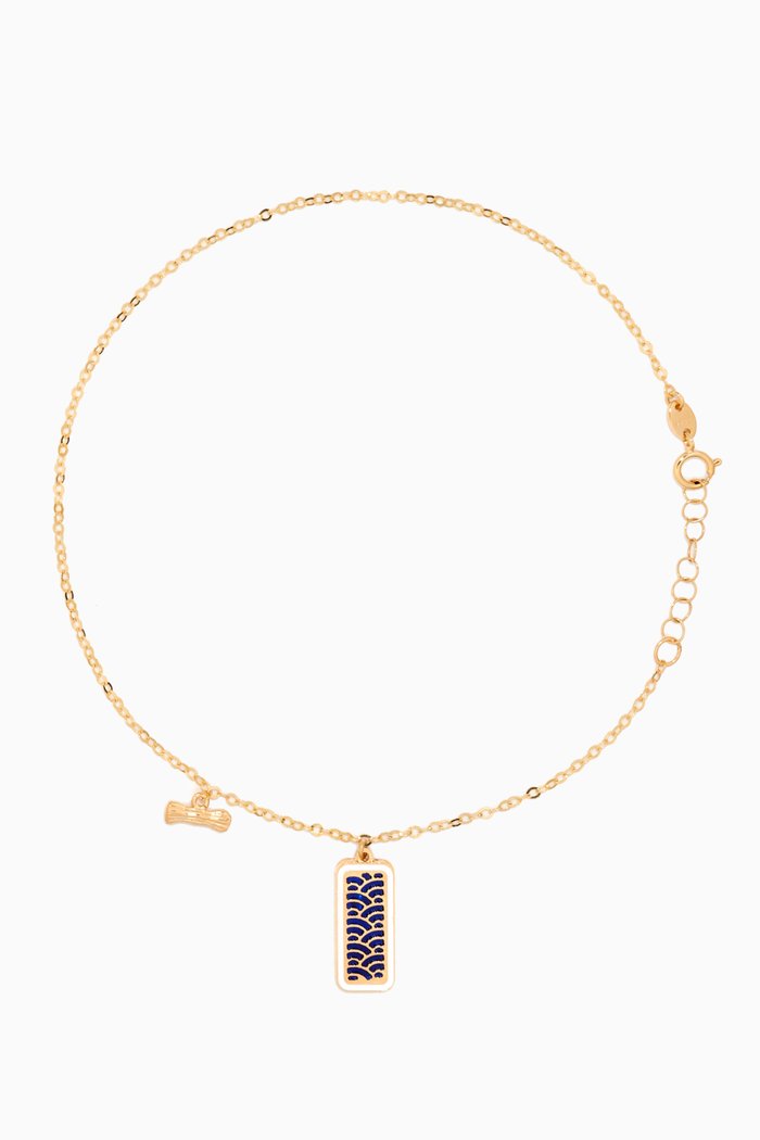 

Amelia Tokyo Double Sided Anklet in 18kt Yellow Gold