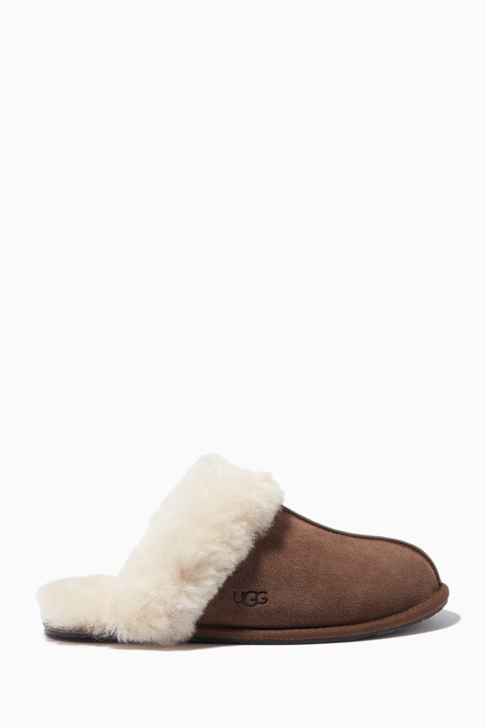 

Scuffette II Slipper in Suede & Sheepskin Fur, Brown