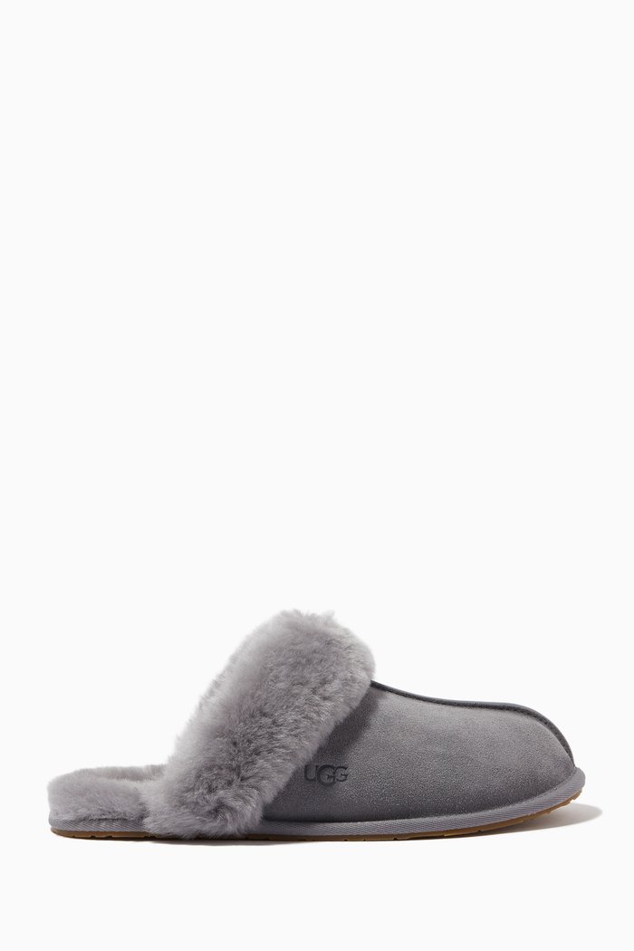 

Scuffette II Slipper in Suede & Sheepskin Fur, Grey