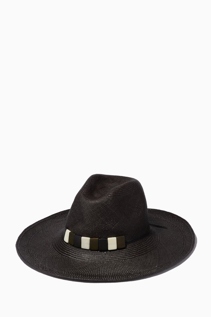 

Antiparos Hat in Toquilla Straw, Black