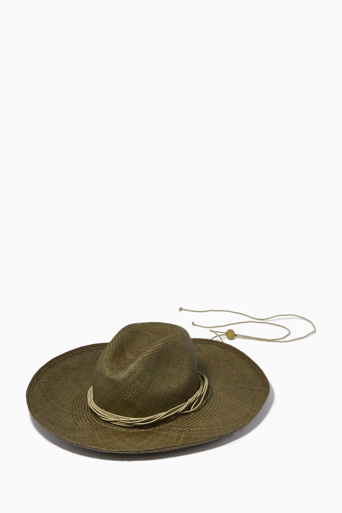 

Bromelia Hat in Toquilla Straw, Green