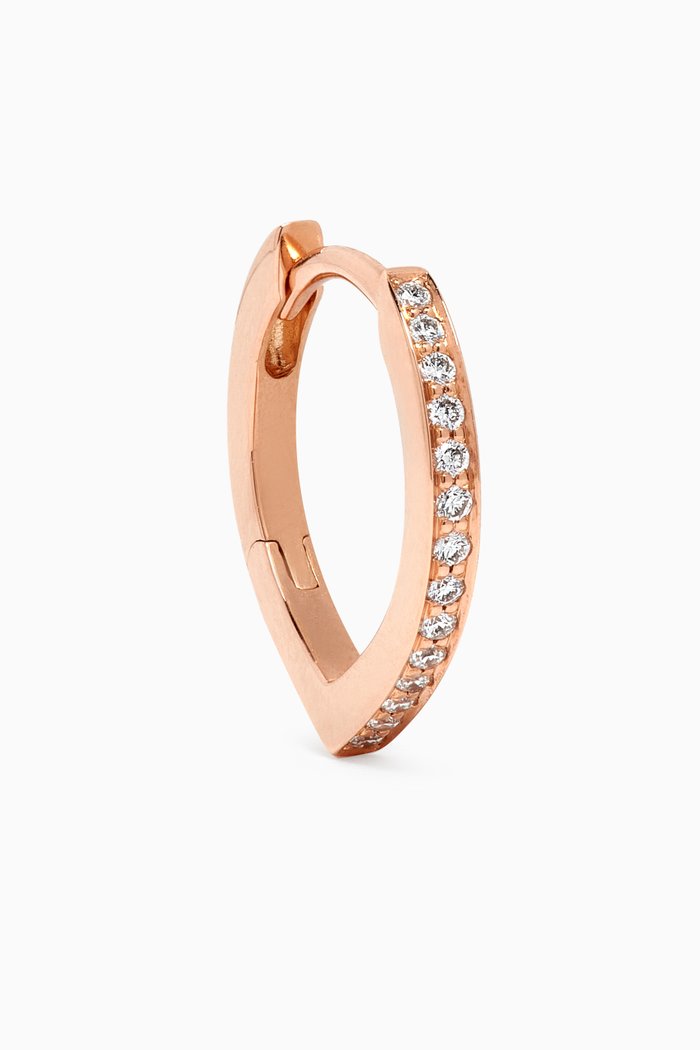 

Antifer Diamond Single Hoop Earring in 18kt Rose Gold, Pink