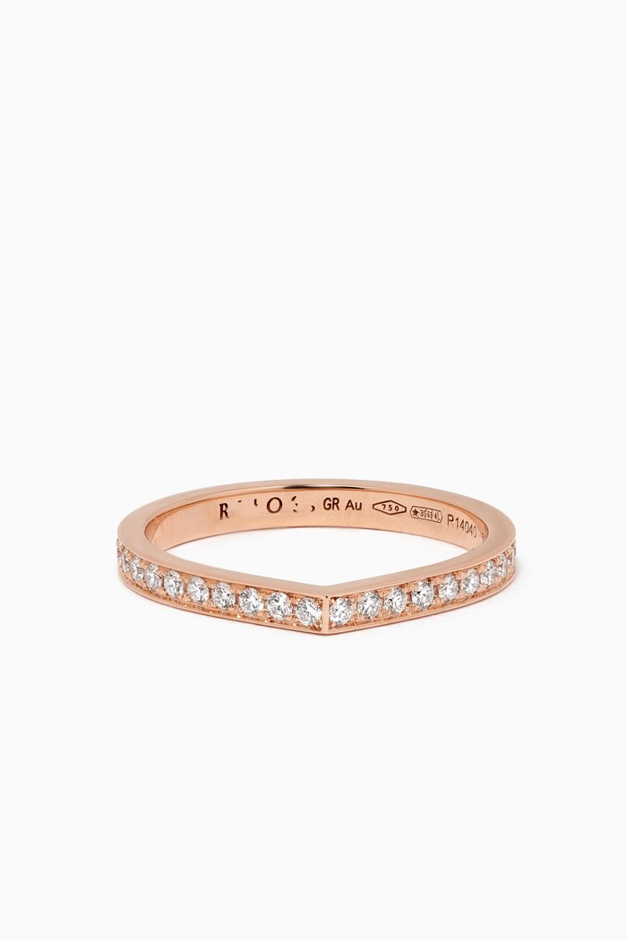 

Antifer Diamond Pavé Ring in 18kt Rose Gold, Pink