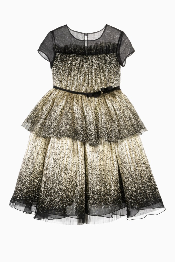 

Embellished Gown in Tulle, Gold
