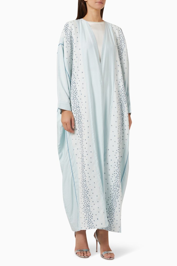 

Farfalle Embroidered Abaya, Blue
