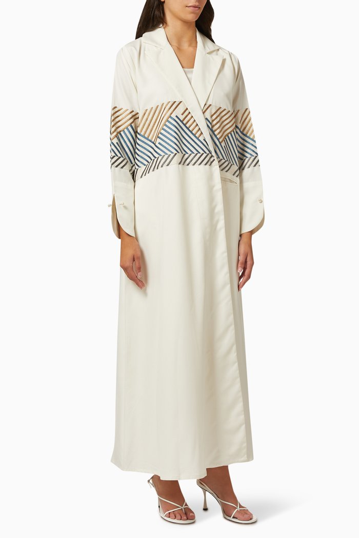 

Itinerari Print Abaya, White