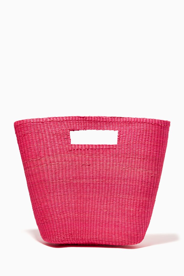 

Corfu Tote Bag in Toquilla Straw, Pink